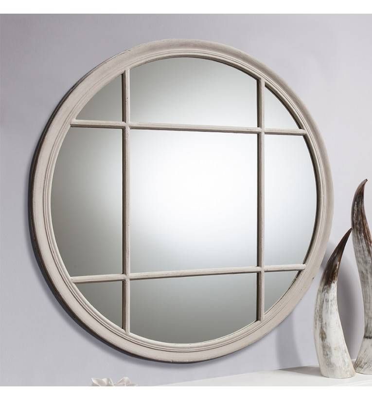 Eccelston Round Window Wall Mirror With Round Shabby Chic Mirrors (View 4 of 30)