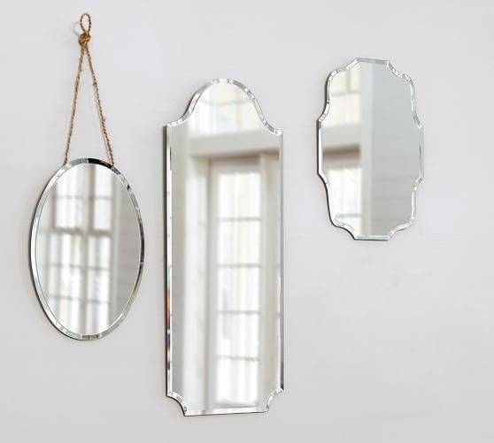 Eleanor Frameless Mirrors | Pottery Barn Intended For Antique Frameless Mirrors (Photo 2 of 20)