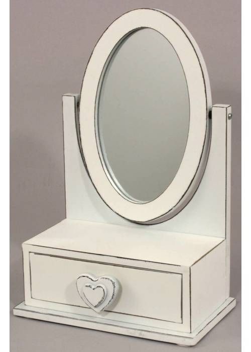 Elegant Dressing Table Mirror With Drawer – Interior Flair Regarding Small Table Mirrors (Photo 4 of 20)