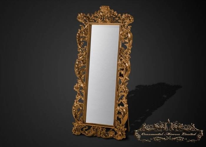Emperor Gold Free Standing Full Length Mirror Inside Full Length Gold Mirrors (Photo 4 of 30)