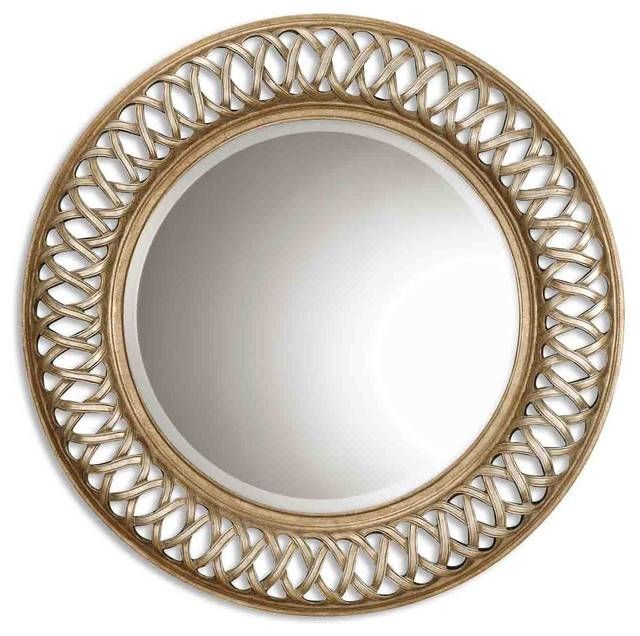 Entwined Antique Style Gold Mirror – Transitional – Wall Mirrors With Antique Style Wall Mirrors (Photo 19 of 20)
