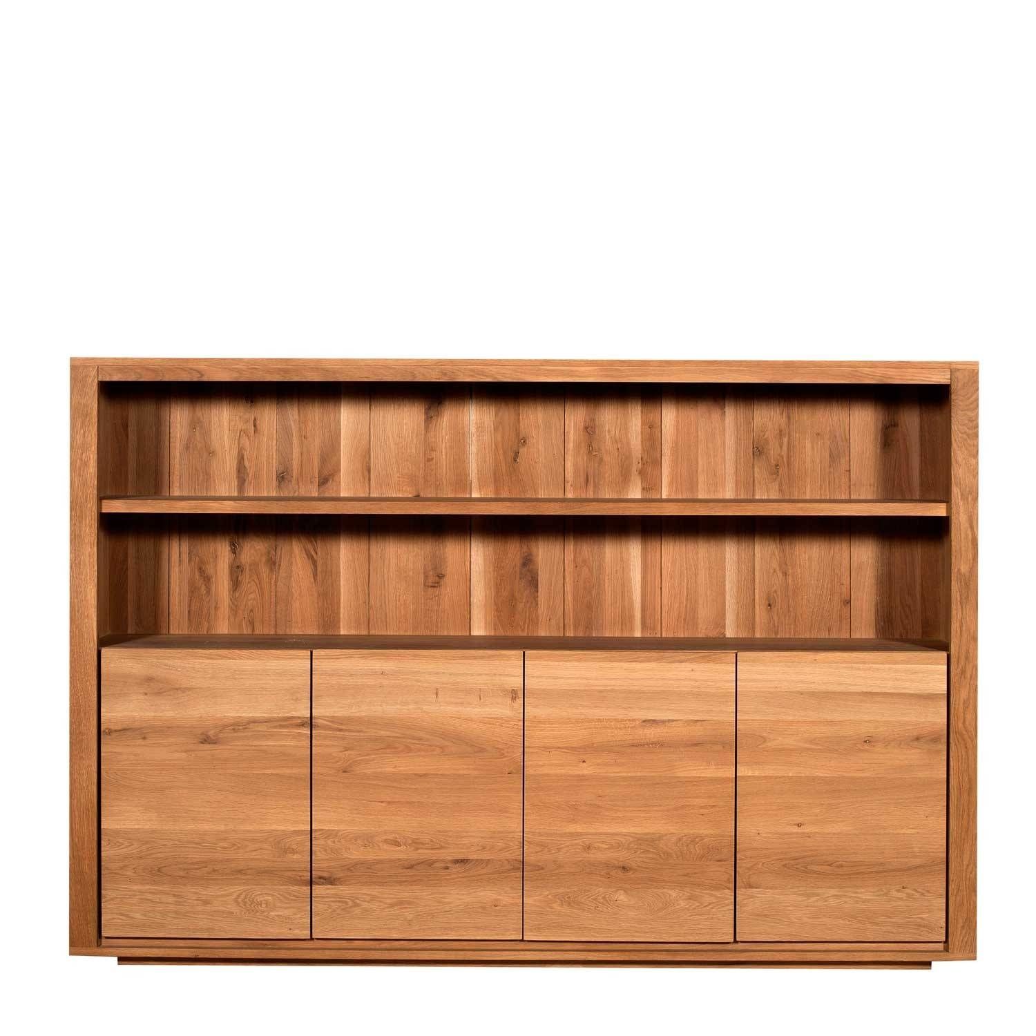 Ethnicraft Shadow Oak Sideboard High – 4 Doors | Solid Wood Furniture For High Sideboard (Photo 1 of 20)