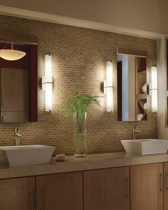 Exciting Bathroom Mirrors And Lights Bathroom Vanity Lighting With Regard To Long Brown Mirrors (View 11 of 20)
