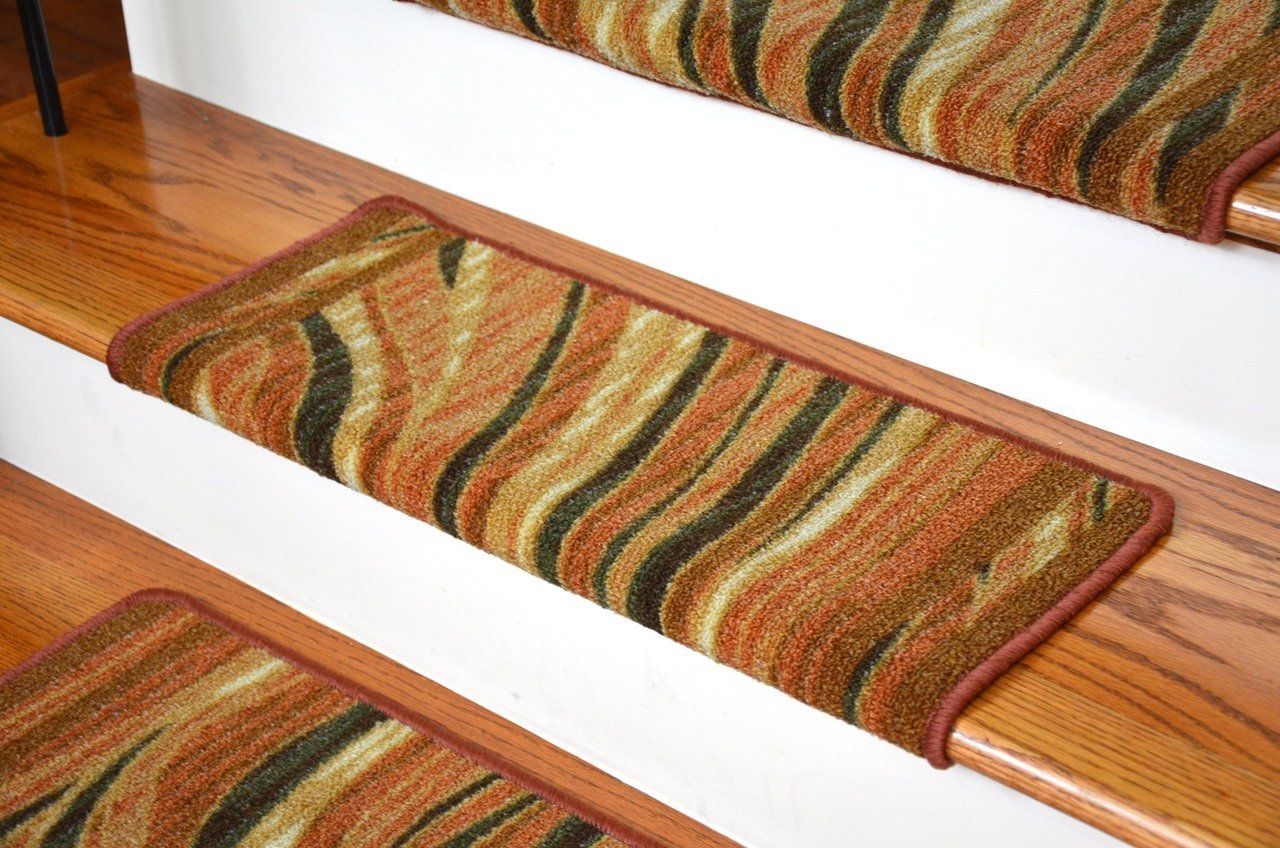 Flooring Pretty Stair Treads Carpet For Stair Decoration Idea Within Peel And Stick Carpet Stair Treads (View 6 of 20)