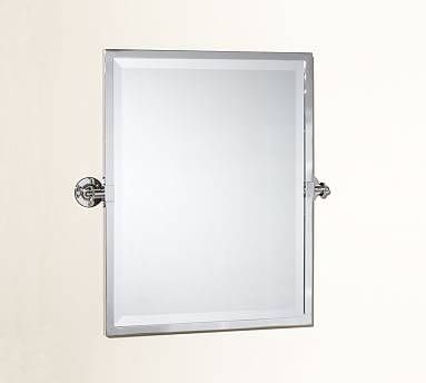 Framed Beveled Mirror | Pottery Barn With Regard To Chrome Framed Mirrors (Photo 20 of 30)