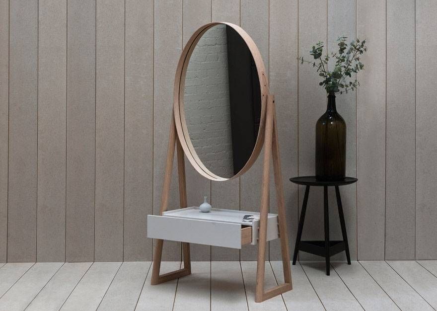 Free Standing Mirror / Contemporary / Oval / Tilting – Iona – Pinch For Oval Freestanding Mirrors (View 12 of 20)