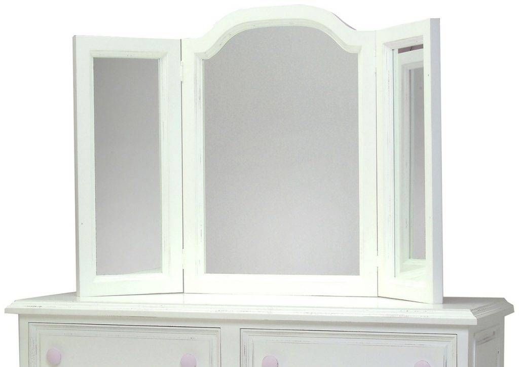 Free Standing Tri Fold Mirror – Harpsounds.co Within Free Standing Table Mirrors (Photo 11 of 30)