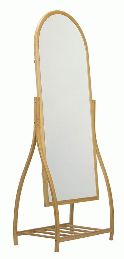 Freestanding Bamboo Floor Mirror In Free Standing Dressing Mirrors (View 12 of 20)