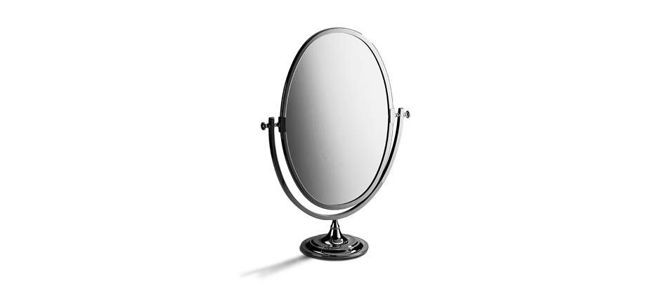 Freestanding Mirror Plain/magnifying (x5) Adjustable Height With Oval Freestanding Mirrors (Photo 6 of 20)