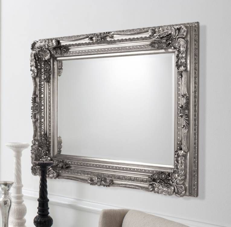 French Mirrors | Fancy Mirrors | Large Mirrors | Decorative In Silver Vintage Mirrors (Photo 2 of 30)