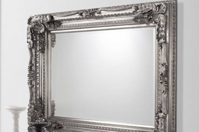 French Style Mirrors | Crown French Furniture Throughout Silver French Mirrors (View 2 of 20)