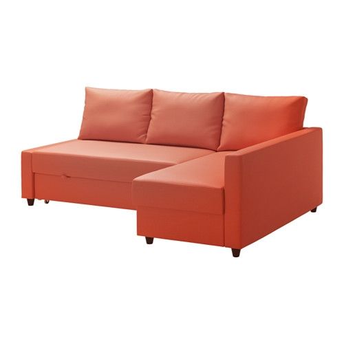 Friheten Corner Sofa Bed With Storage Skiftebo Dark Orange Ikea Within Orange Ikea Sofas (View 2 of 15)
