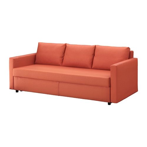 Friheten Sleeper Sofa Skiftebo Dark Orange Ikea Intended For Orange Ikea Sofas (View 3 of 15)