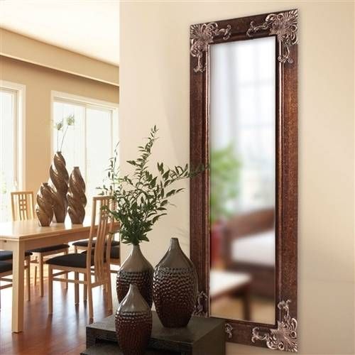 Full Length 63 In Wall Mirror With Quality Wood Frame And Antique Intended For Antique Full Length Wall Mirrors (Photo 17 of 20)