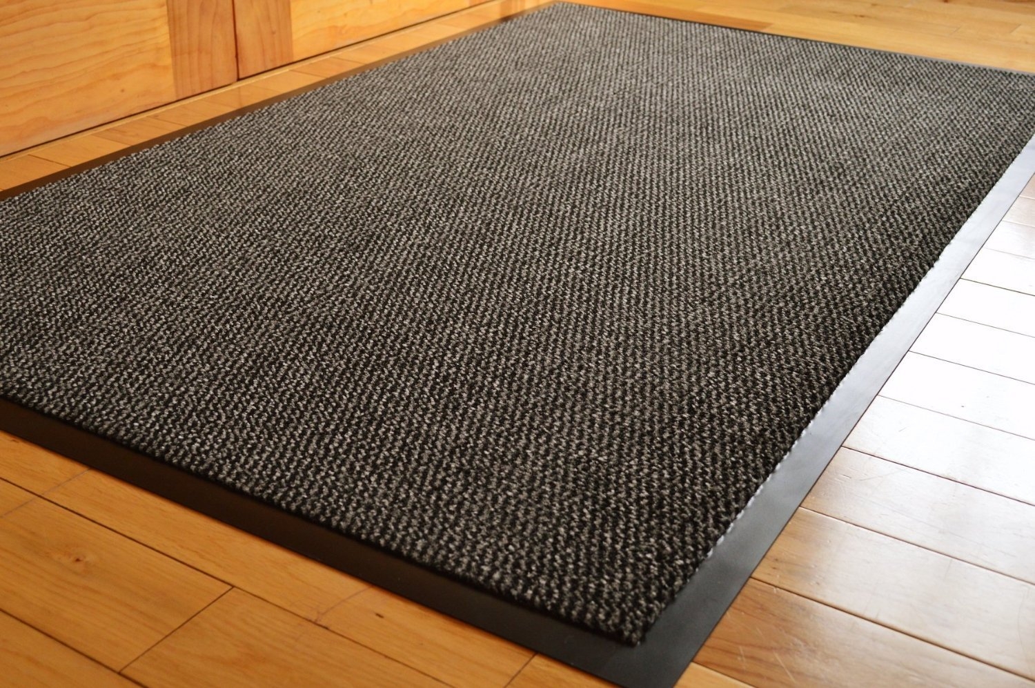 Funkybuys Barrier Mat Large Grey Black Door Mat Rubber Backed Regarding Hall Runners And Door Mats 