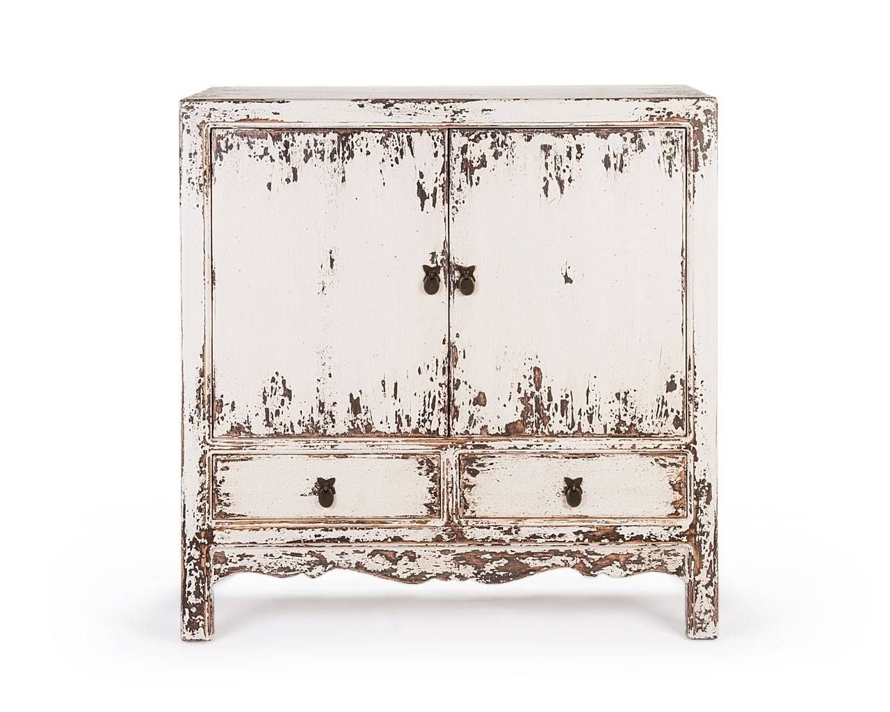 Furniture: Contemporary Version Of Distressed Sideboard Buffet In White Distressed Sideboard (Photo 13 of 20)