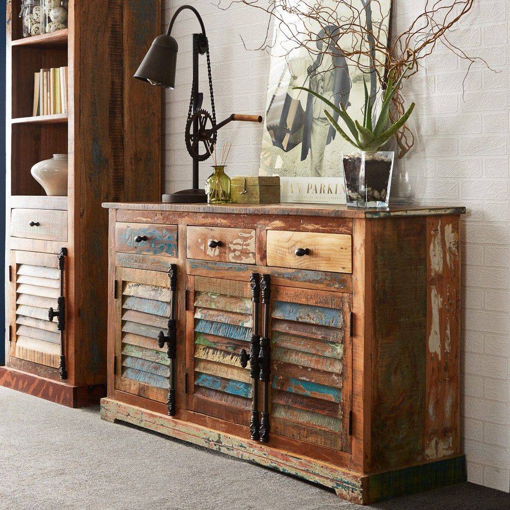 Furniture: Contemporary Version Of Distressed Sideboard Buffet Inside Distressed Wood Sideboard (Photo 1 of 20)