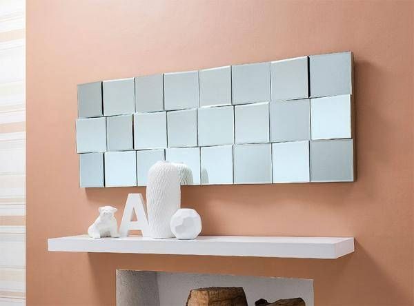 Gallery Contemporary Marilyn Rectangular Mirror With Striped With Regard To Modern Bevelled Mirrors (Photo 7 of 30)