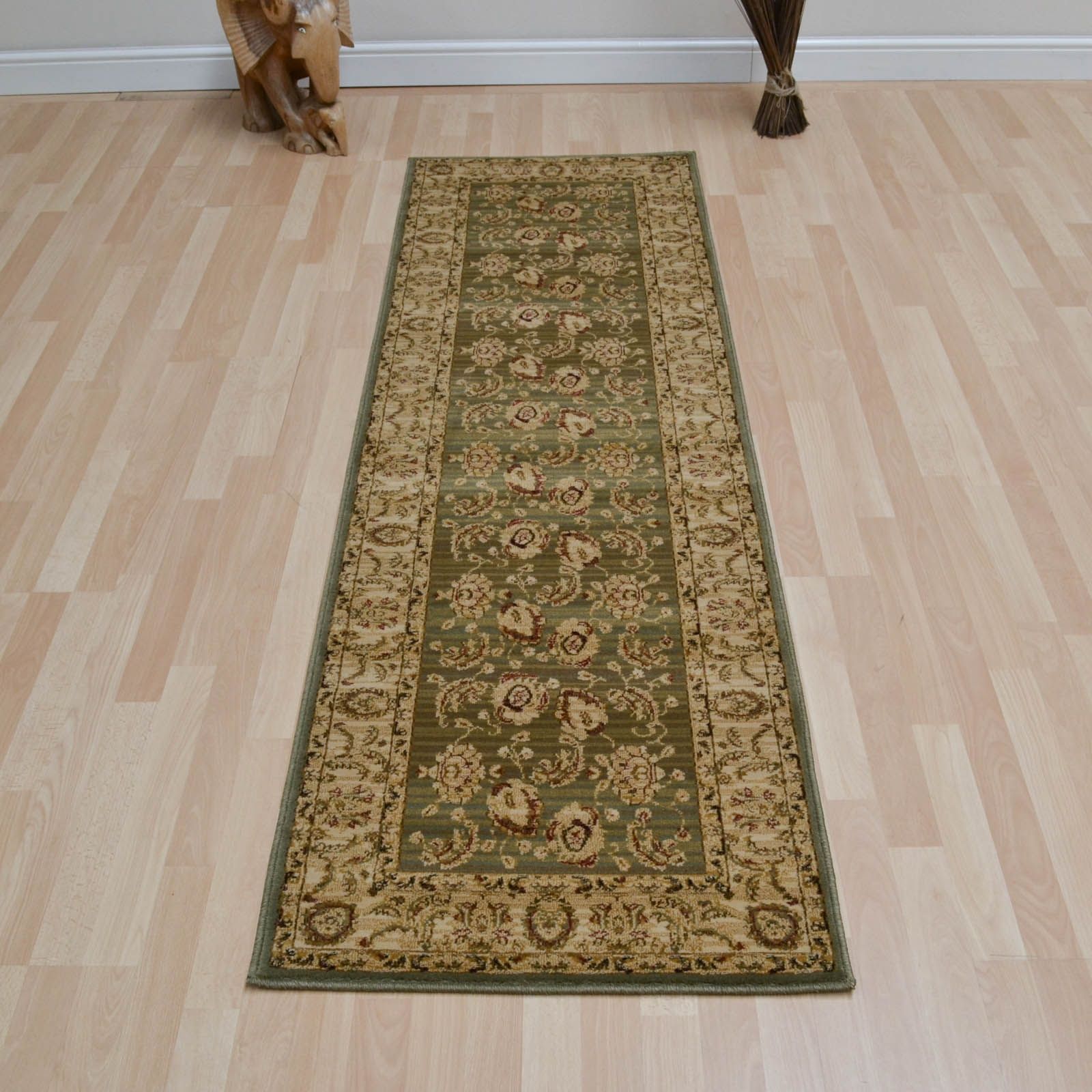 Garous Hallway Runners In Green Free Uk Delivery The Rug Seller Intended For Hallway Runners Green (View 4 of 20)