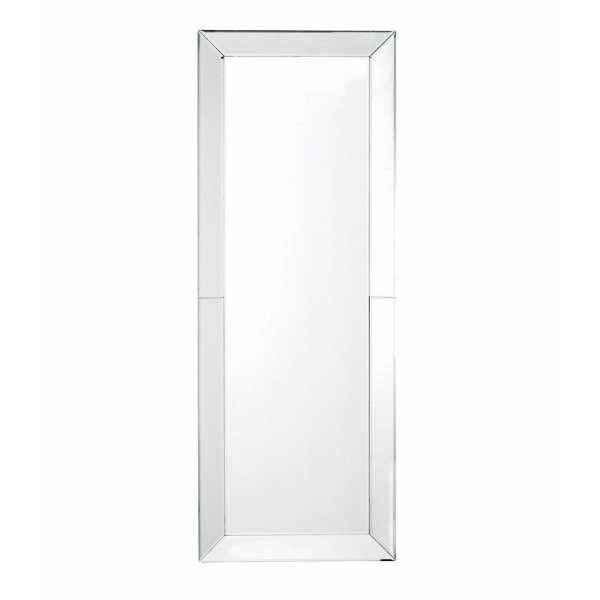Glass Bevelled Edge Large Tall Slim Modern Plain Wall Mirror With Regard To Slim Wall Mirrors (Photo 7 of 30)