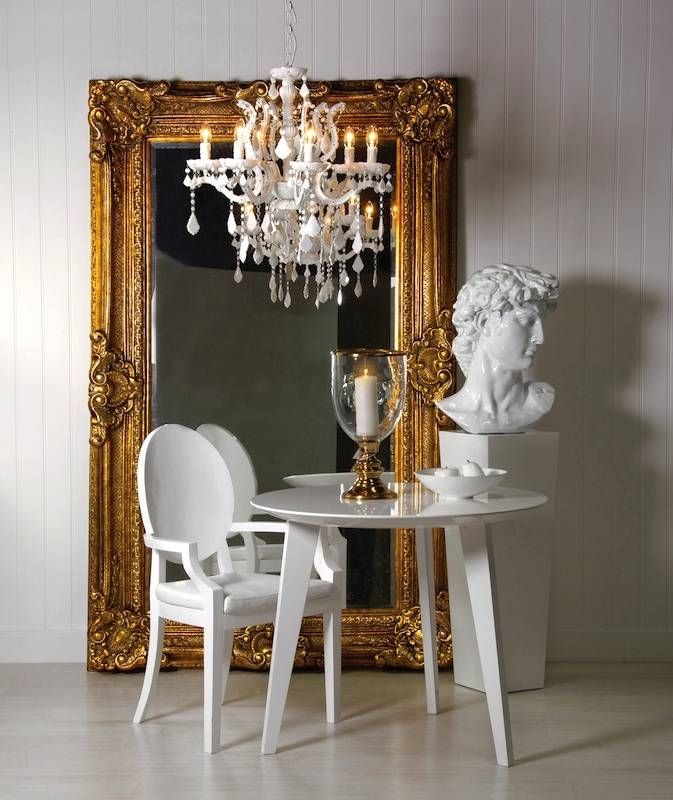 Gold Carved Leaner Mirror For Gold Baroque Mirrors (View 19 of 30)