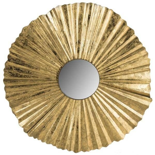 Gold Metal Tubes Sunburst Round Mirror With Regard To Gold Round Mirrors (View 16 of 20)