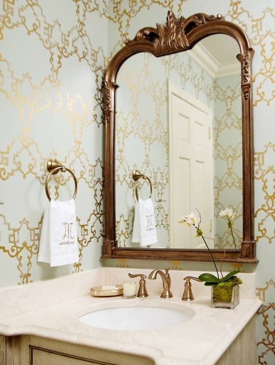 Gold Ornate Bathroom Mirror Design Ideas Intended For Ornate Bathroom Mirrors (Photo 2 of 20)