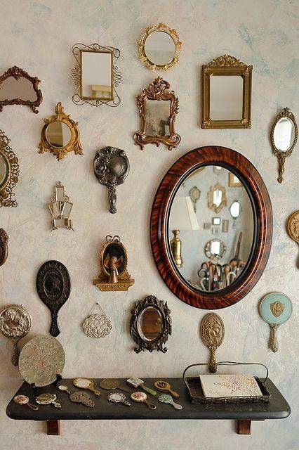Gorgeous Mirror Wall Collage 696240000605e2bf2dfec38f882fe555 Gold Pertaining To Small Antique Mirrors (Photo 10 of 20)