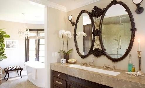 Gray Bathroom Mirrors Design Ideas For Ornate Bathroom Mirrors (Photo 19 of 20)