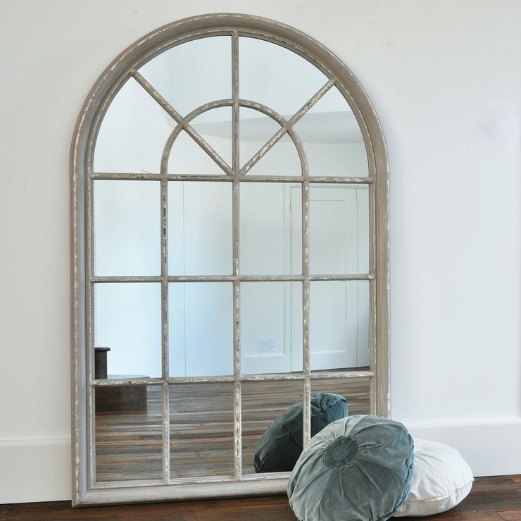 Grey Arched Window Mirror | Mirrors Regarding Large Arched Window Mirrors (Photo 17 of 30)