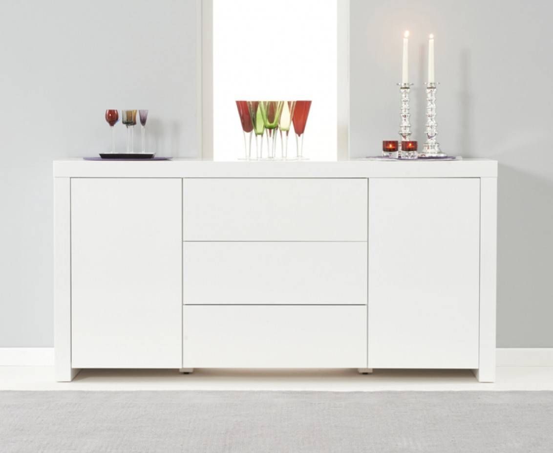Hampstead 2 Door 3 Drawer White High Gloss Sideboard | The Great Intended For Cheap White High Gloss Sideboard (Photo 12 of 20)