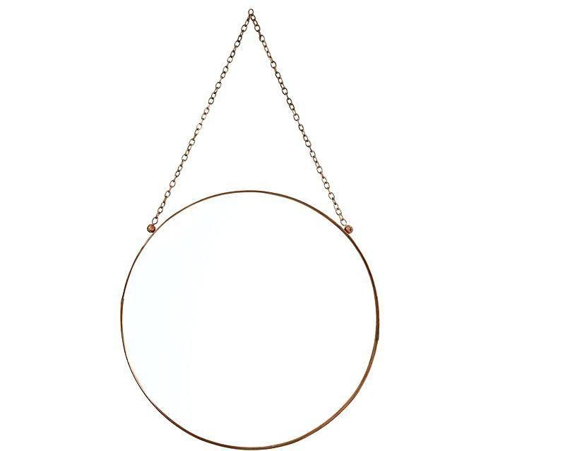 Hanging Round Mirror Singapore With Leather Strap – Shopwiz Throughout Large Leather Mirrors (Photo 29 of 30)