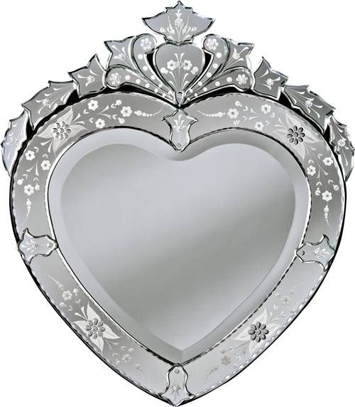 Heart Shaped Nursery Accessories Throughout Heart Venetian Mirrors (View 4 of 20)