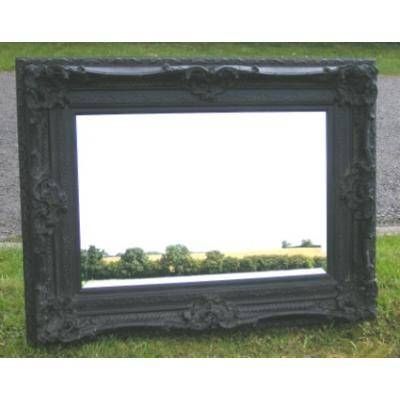 Heavily Ornate 4ft X 3ft Black Rococo Mirror  Ayers & Graces Inside Black Rococo Mirrors (View 13 of 30)