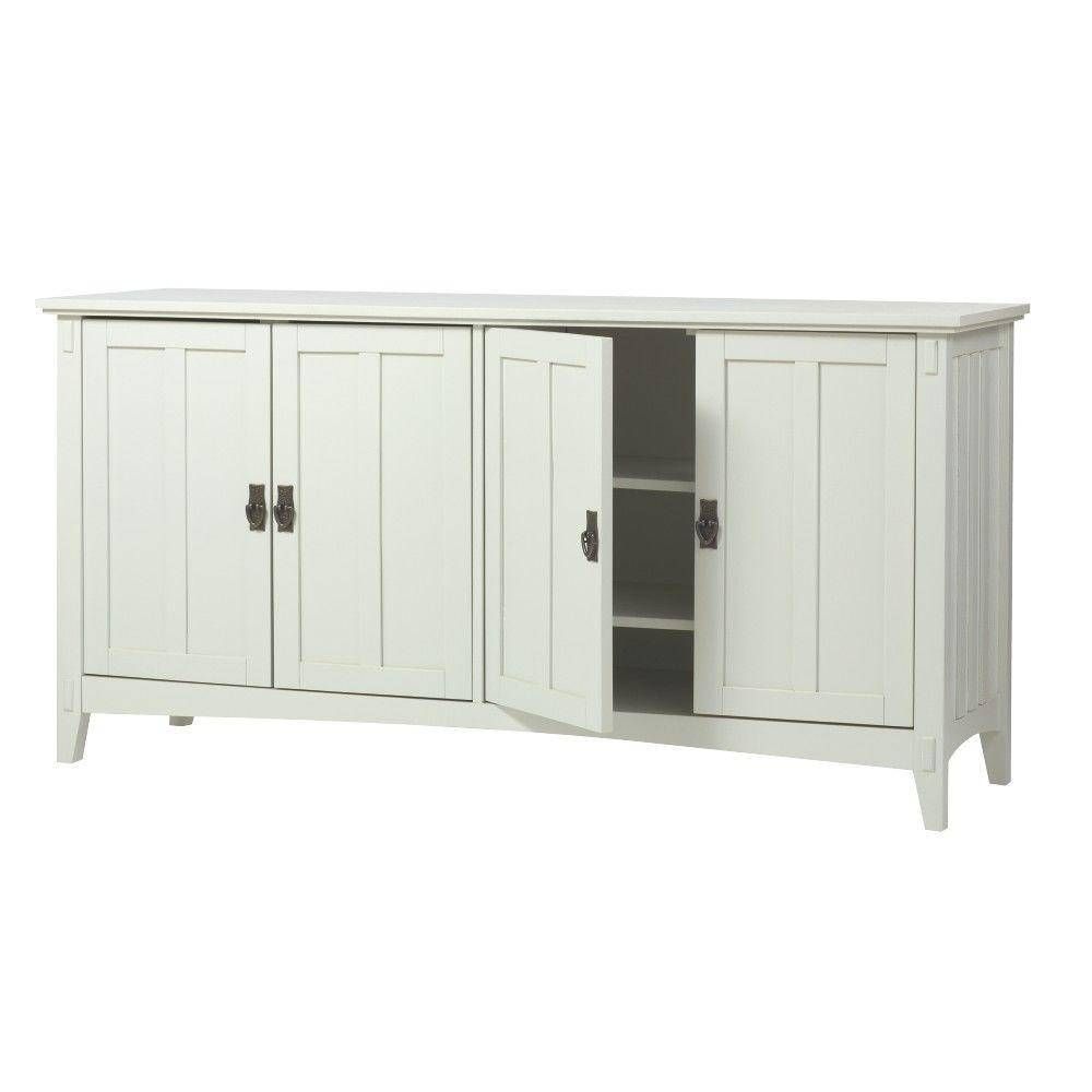 Home Decorators Collection Artisan White Buffet 9224900410 – The With White Wooden Sideboards (Photo 10 of 20)