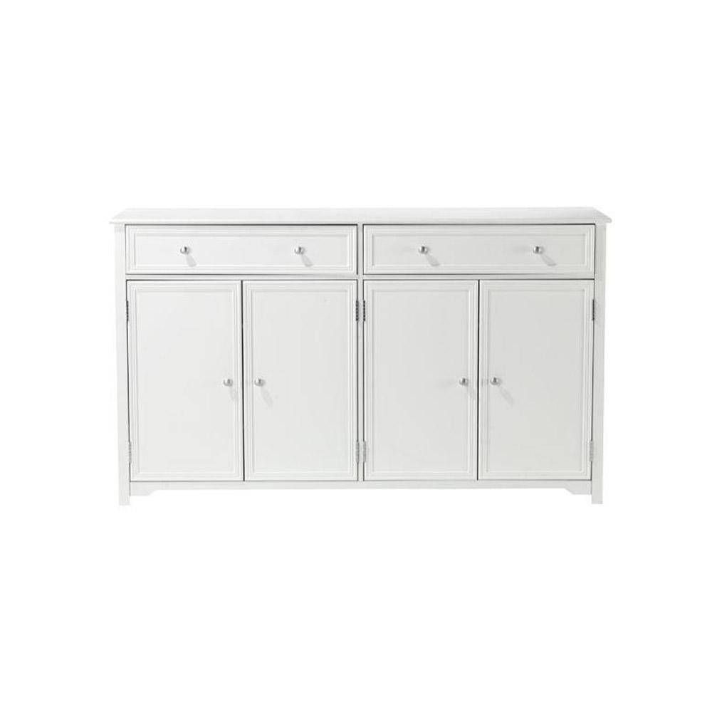 Home Decorators Collection Oxford White Buffet 0829500410 – The For White Wood Sideboard (View 15 of 20)