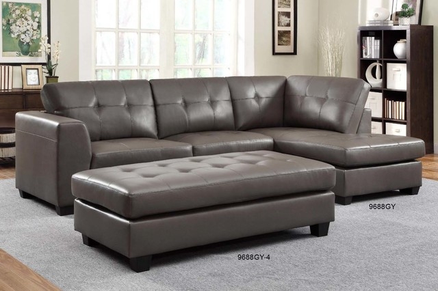 Featured Photo of The Best Gray Leather Sectional Sofas