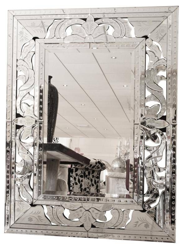 Huge Framed Silver Venetian Wall Mirror | Mulberry Moon In Venetian Style Mirrors (View 19 of 30)