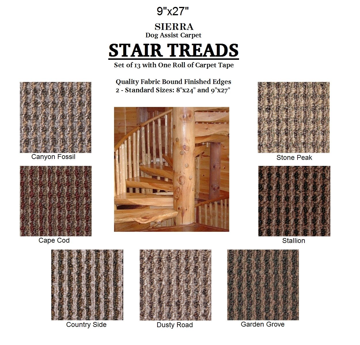 Ii Dog Assist Carpet Stair Treads In Fabric Stair Treads (Photo 5 of 20)