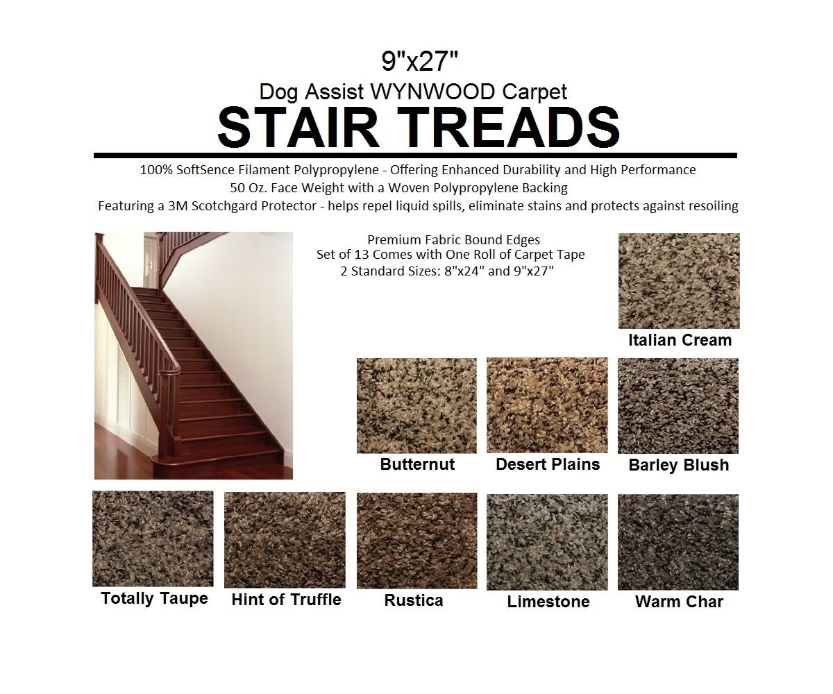 Ii Dog Assist Carpet Stair Treads Regarding Fabric Stair Treads (Photo 1 of 20)
