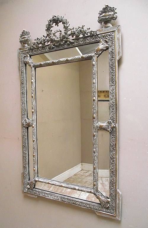Imw2634 Stunning French Antique Cushion Mirror Intended For French Antique Mirrors (Photo 6 of 30)