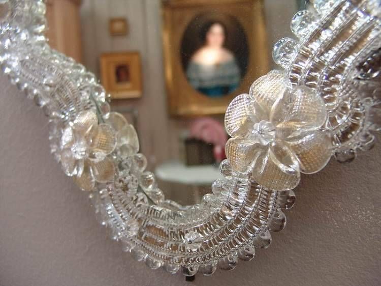 Italian Vintage Venini Glass Mirror – Sold – In Antique Venetian Glass Mirrors (Photo 18 of 20)