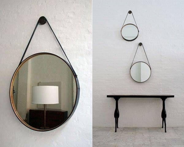 It's All Done With Mirrors # Interior Design | Kimmcleoddesign Within Leather Round Mirrors (Photo 5 of 20)