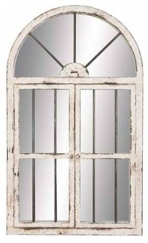 Joanne Arched Window Wall Mirror, 42" – Farmhouse – Wall Mirrors Regarding Arched Wall Mirrors (Photo 11 of 20)