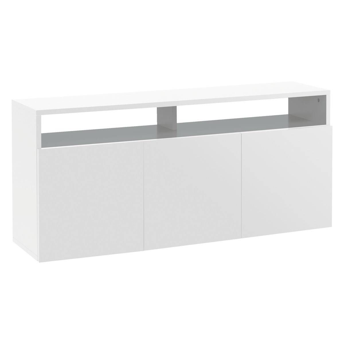 Kubrik White High Gloss Large Sideboard | Buy Now At Habitat Uk Inside White Wood Sideboard (Photo 6 of 20)