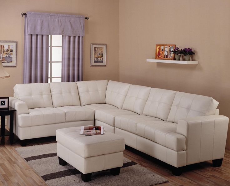 L Shaped Sofa Pure Coffee Protector Sofa Loveseat Chair Couch Within Leather L Shaped Sectional Sofas (View 12 of 15)
