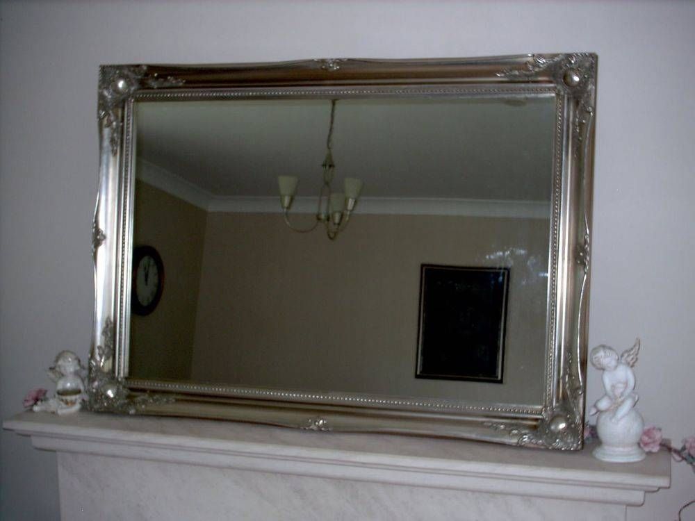 Large Antique Style Wall Mirror – Gold Silver Black White Cream Within Silver French Mirrors (View 18 of 20)