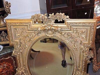 Large French Style Wall Mirror – Gold Leaf Beautiful Designs Pertaining To French Style Wall Mirrors (Photo 23 of 30)