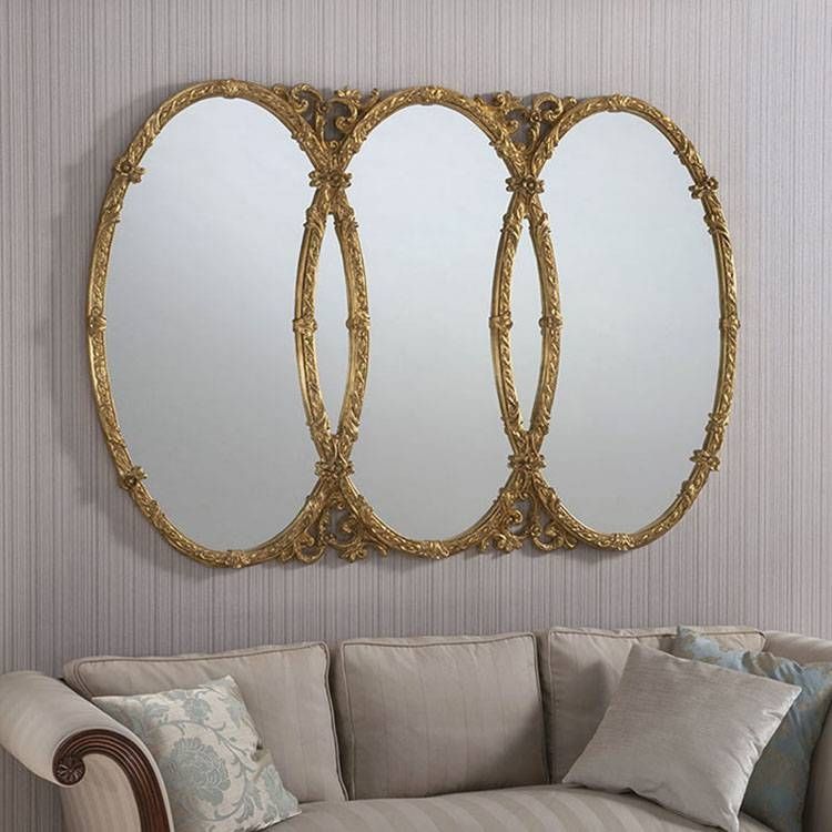 Large Gold Oval Mirror | Tlzholdings With Regard To Ornate Gold Mirrors (View 10 of 20)