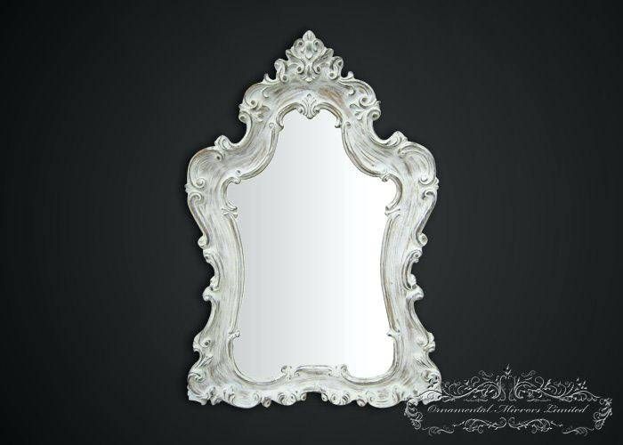 Large Green Mirror Mint Ornate Shabby Chic Cottage Big Mirrorlarge Inside Large White Shabby Chic Mirrors (View 8 of 15)